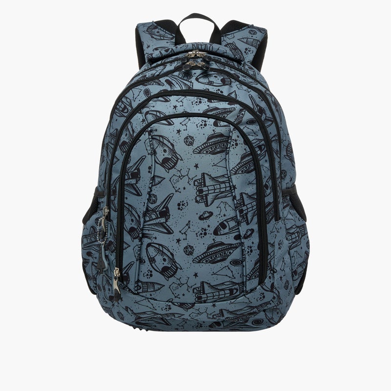 St.Right Backpack-Space-4 Cmprt-18 In-Boys (Polyester) Grey \ 30X20X45 - Image 1